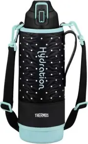 Water Bottle Vacuum Insulated Sports Bottle Dot Black 1.5L FHT-1500F D-BK