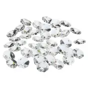40Pcs Crystal Octagon Beads 14mm Chandelier Prisms Parts Hanging Beads DIY Lamp