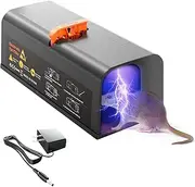 Electric Mouse Traps - Indoor Rats Trap Killer - Reusable Eliminate Rodent Zapper - Rechargeable Mice Trap Catcher for Home with Powerful Voltage Instantly Kills Rodent in Room,Kitchen,Garage (Black)