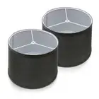 HG Removable Folding Linen Lampshade Cowl Diy Table Lamp Accessories Black Linen