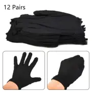 Exquisite Workmanship Black Cotton Gloves 12 Pairs for Excellent Performance