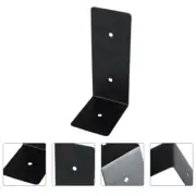 4 Pcs Baffle Bracket Black Shelves Shelving Wall Mounted Hanging Shelf Travel