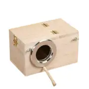 Wooden Small Bird Parrot Breeding Nest Box Nesting Budgie House Cage Home