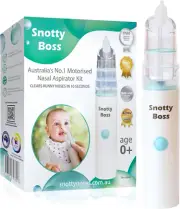 Snotty Boss Baby Nasal Aspirator - Electric Nose Sucker for Baby - Auto Snot & N