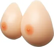 [Tex-Eorey] Self Adhesive Silicone Breast Form - 1pair False Boobs Lifelike Breast for Crossdresser Transgender Mastectomy Breast Prosthesis and Cosplay