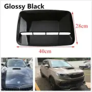 Universal Car Air Flow Intake Hood Scoop Vent Bonnet Decor Cover Glossy Black