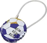 OSALADI Football Shape Combination Lock Compact Wire Cable Security Lock for Luggage and Gym Lockers Password Lightweight Unique Design for Travel and Storage