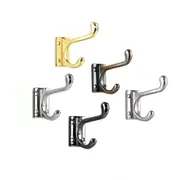 Hat Coat Hooks Hanger Door Wall Cloth Towel Holder Organiser Rack Robe - 6x