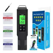 pH EC Conductivity TDS Salinity Temp 5 in 1 Meter Monitor Tester Reads