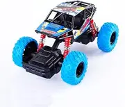 Pull Back Monster Trucks, Push & Go Vehicle, Metal Friction Powered Monster Jam Cars, 4 Wheels Buggy Shock Springs Toys Vehicle Toy for Toddler Boys Girls Baby - 1:32 Scale - Blue
