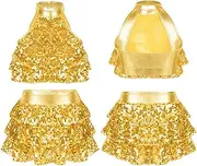 [Fldy] Girls Sequins Halter Latin Dance Dress Costume Kids Rumba Samba Jazz Dancewear for Performance
