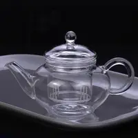 在飛比找ETMall東森購物網優惠-玻璃茶壺高硼硅耐熱玻璃手工茶壺帶膽帶蓋子泡茶壺小手把壺可直燒