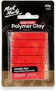Mont Marte Make n Bake Polymer Clay, Metallic Red, 60 g