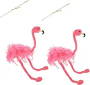 KOMBIUDA 2pcs String Flamingo Marionette Puppets Funny String Puppet Show Props for Lightweight Plume Material for Interactive Family Games Performances