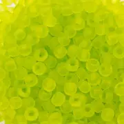 11/0 TOHO ROUND Transparent Frosted Lime Green Seed Bead (8g)
