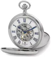 Charles Hubert Double Cover Striped w/ Shield Pocket Watch