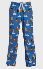 Peter Alexander Men's Meerkat Long Flannelette Pyjama / Lounge Pant Size XXL