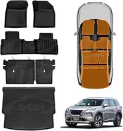 X-CAR Floor Mat Boot Liner Back Seat Protector Combo for Nissan X-Trail Xtrail T33 5 Seats 2022-Onwards Heavy Duty Car Kick Mats Cover