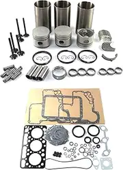 Otobaijeni D750 D750B Engine Overhaul Rebuild Kit with Valve Kit for Kubota Engine D750 D750B D750-B Tractor B5200 B5200DT B5200E B7100 B1702DT Engine Rebuild Aftermarket Parts