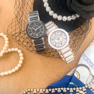 【TIVOLINA 小紅帽】簡約數字半陶瓷腕錶 MAW3671-K / MAT3671-G 現代鐘錶