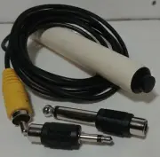 Hand Held PTT SWITCH EASY PUSH 3.5 mm 1/8 1/4 RCA plug momentary latched Black
