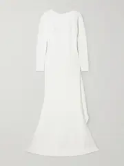 [Elie Saab] Elie Saab - Draped Cady Gown - White - FR 36 FR 36 White