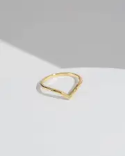 Gold V Band Ring