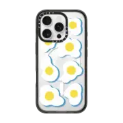 iPhone 16 Pro Impact Case MagSafe Compatible retro sunny side up eggs pattern