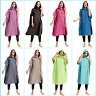 Microfiber Surf Poncho Beach Changing Towel Bath Robe Poncho with Hood Quick Dry