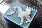 Zodiac Soap - Capricorn Soap - Handmade Soap - Pacific Blue Color - Goat Soap