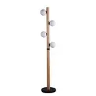 Lexi Lighting Evie Floor Lamp - 2525142cm Matt Black + Wood
