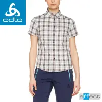 在飛比找momo購物網優惠-【ODLO】女款 銀離子短袖襯衫《灰/桃紅/墨黑格紋》格紋襯