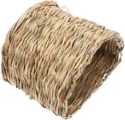 Rabbit Hutch Guinea Pig Cages Hamster Nest Tunnel Bunny House Outdoor Guinea Pig Bed Rabbit Nest Woven Small Animal Hideout Guineapig Tunnel Bunny Grass House Reed Grass