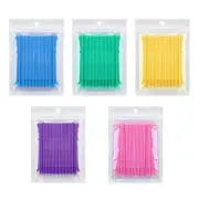 500 Pcs Micro Applicator Brush Micro Swabs Disposable Eye Lashes Mascara Wand...