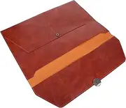 TEHAUX Document Folder Leather Portfolio Large Capacity Easy to Carry for Office