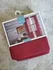 Target Home One Window Sheer Panel Red Faux Linen Rod Pockets 54"W x 95"L NEW