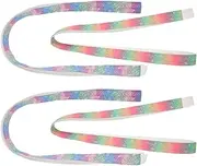 4Pcs Tennis Racket Grip Tape Rainbow Color Changing Slip Sweat Absorbent Overgrip for Badminton Tennis Rackets PU Material Nonslip Performance