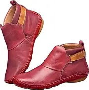 [Lausiuoe] Boots For Women Ankle Booties Sexy Low Heels Western Ankle Boots Casual Dressy Wide Width Elegant Flat Booties