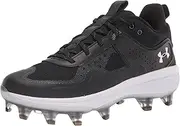 [Under Armour] Women's Glyde MT TPU Softball Shoe, Black (001)/Black, 12