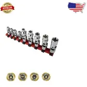9-Piece Torx Socket Set: 1/4-Inch & 3/8-Inch, Chrome Vanadium for Automotive Use