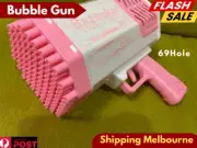 69 Hole Bubble Bazooka Automatic Gun Soap Water Bubble Machine Out door Vic