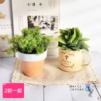 在飛比找PChome24h購物優惠-【Meric Garden】創意北歐仿真療癒小綠植盆栽/桌面