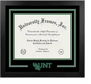 Campus Images NCAA North Texas Mean Green Unisex Spirit Diploma Manhattan Black Frame with Bonus Campus Images Lithograph, Black, One Size