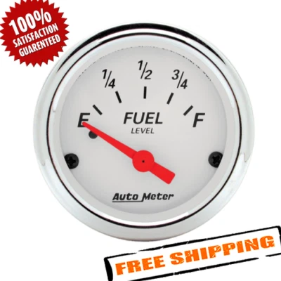 Auto Meter 1315 Arctic White Air-Core 2-1/16" Fuel Level Gauge, 0-90 ohms, GM