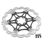 180MM Stainless Ultra Light 6pcs T25 Screws Floating Disc MTB Bike Brake Rator BLACK COLOR