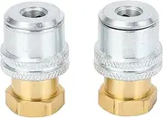 Lock On Tire Air Chuck 2Pcs Brass Metal Alloy Closed Flow Locking Air Chuck 1/4FNPT 150PSI for Car Truck Off Road Vehicles Tire Inflation
