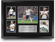 HWC Trading Harry Kane Gift Signed A4 Printed Autograph Gifts Photo Display (Spurs A3 Framed)