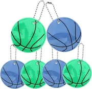 Reflective Basketball Pendant Keychains Portable Reflective Bag Reflectors High Visibility Accessories for Sports Events and Parties Creative present for Basketball