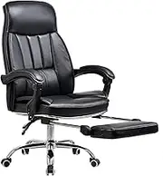 KJLY Computer Gaming Chair,Ergonomic Office Chair Desk Chairs with Footrest and Linkage Armrest,Black (Color : Black)