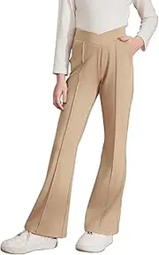 [blibean] Teen Girls Dress Pants Bell Bottoms School Uniform Leggings Size 6-15 Years